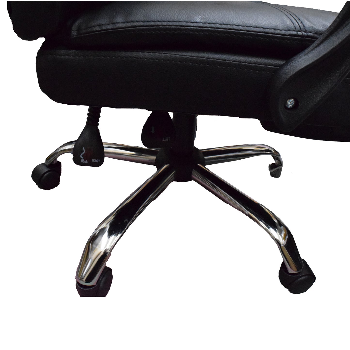 オフィスチェア 事務椅子 ブラック 360度回転 リクライニング 高さ調整可能