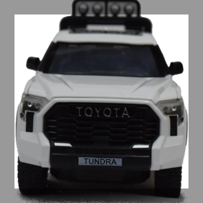 TOYOTA Tundra 1/24スケール 白 DIECAST ダイキャスト ミニカー プルバック機能付き 完成品 モデルカー トヨタ 箱入り おもちゃ ライトアップ サウンド
