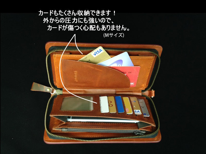 J. Flowers JFA010 Sサイズ 本革 長財布 手彫りレザーウォレット