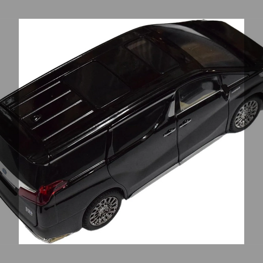 TOYOTA Alphard アルファード 1/24スケール 黒 DIECAST ダイキャスト ミニカー プルバック機能付き 完成品 モデルカー トヨタ 箱入り おもちゃ ライトアップ サウンド