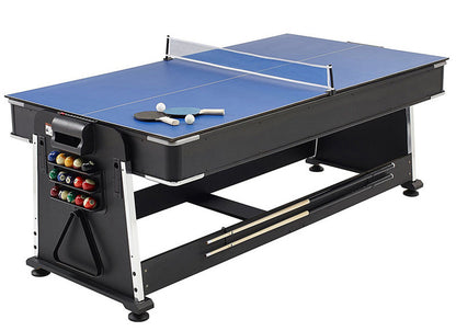 JBS 業務用 家庭用 7フィート 4in1 マルチビリヤードテーブル Bison/バイソン ブラック