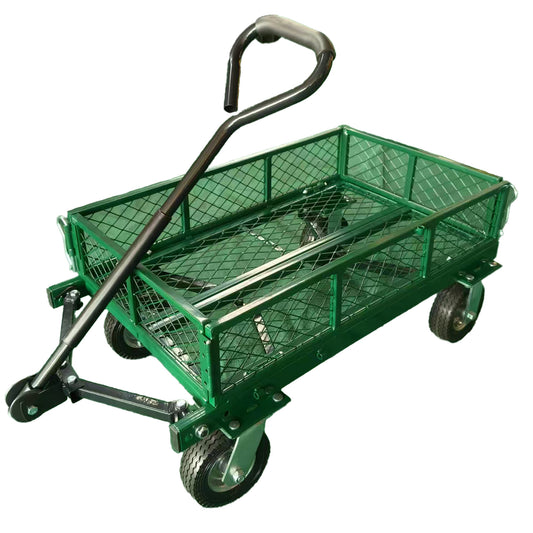 軽量ガーデンカート 耐荷重100kg 13インチ空気タイヤ付き コンパクト設計