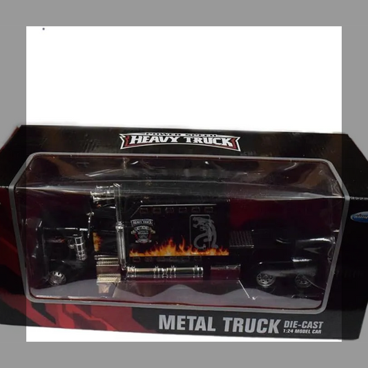 ダイキャスト トラクタートレーラー プルバック機能付き 1/24スケール 完成品 モデルトラック 箱入り おもちゃ