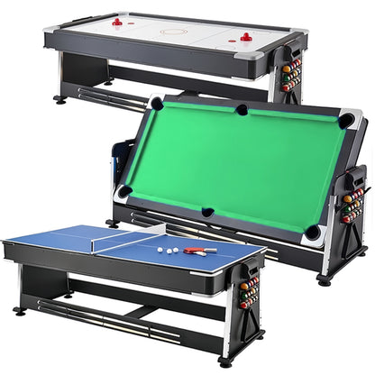 JBS 業務用 家庭用 7フィート 4in1 マルチビリヤードテーブル Bison/バイソン ブラック